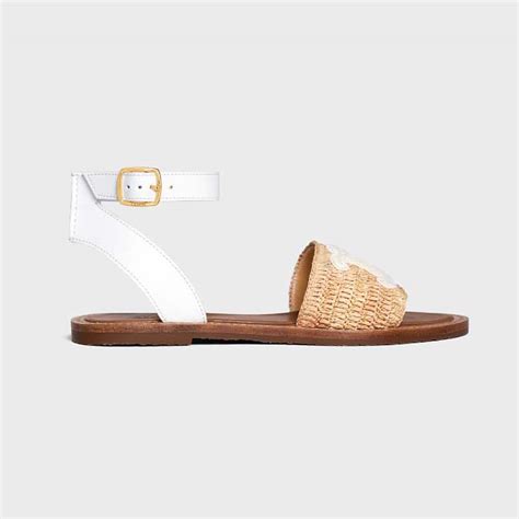 celine white sandals|24s celine sandals.